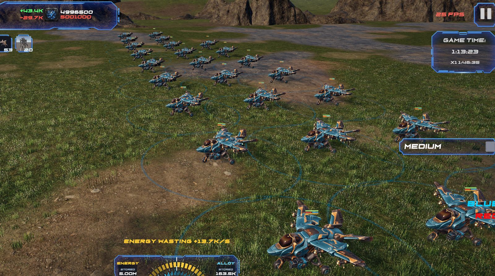 A jet squadron parked on the airfield