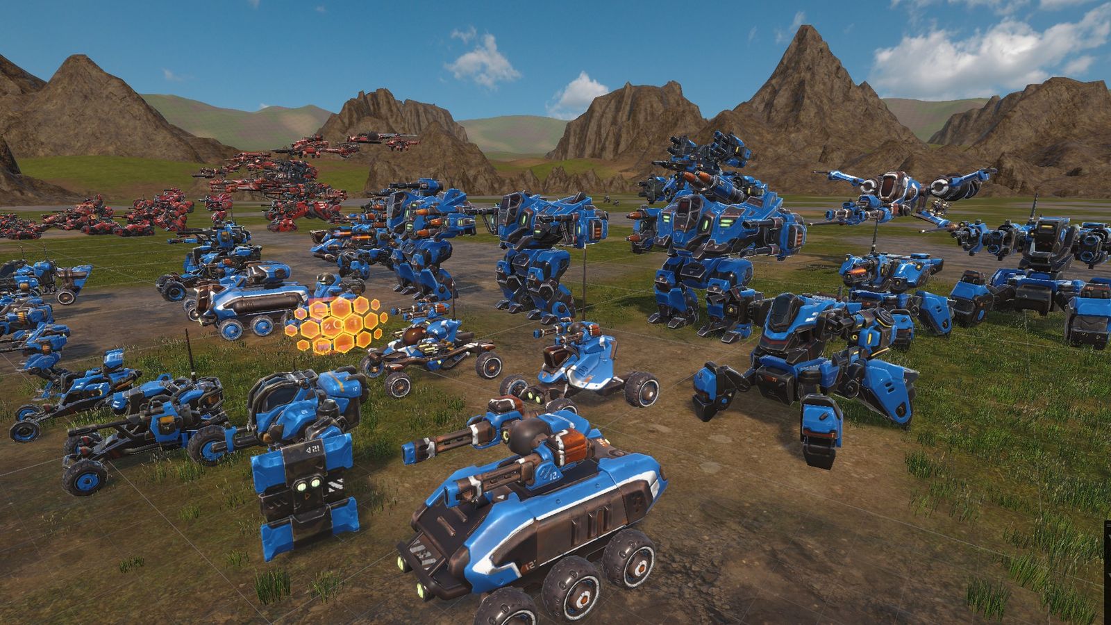 Blue ground forces assembled for the push